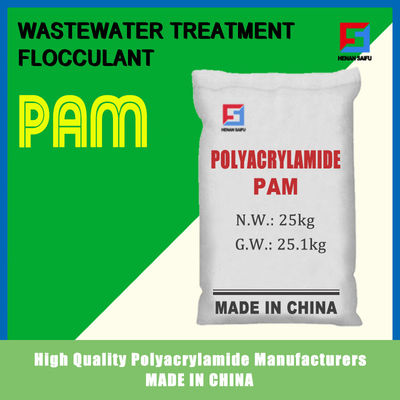การบำบัดน้ำ CPAM Cationic Polyacrylamide Powder Chemicals สำหรับการบำบัดน้ำเสียจากตะกอน